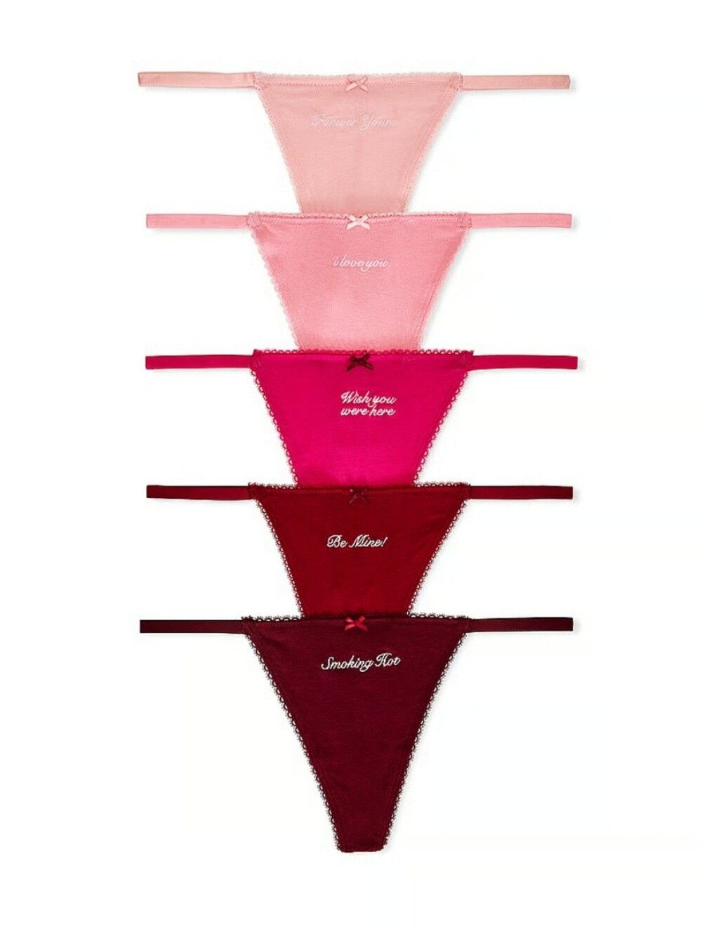 Victoria's Secret Stretch V - String Thong Panty 5 Pack.